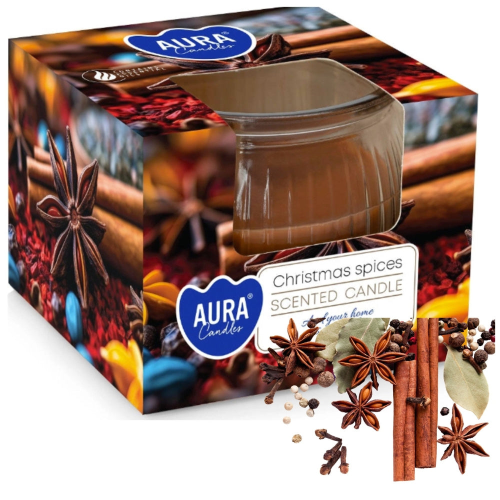 Zestaw 4 Świec „Świąteczna Cukiernia" - Wanilia, Piernik, Jabłko, Cynamon